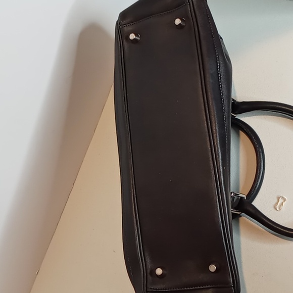 Coach Bonnie Legacy- M0P-9419 - Vintage Leather Double Handle Satchel- Navy Blue - Picture 10 of 11